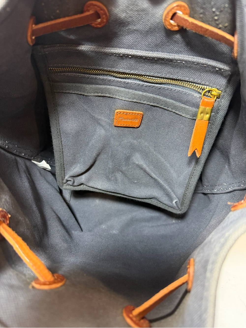 MADEWELL Canvas SOMERSET
Drawstring Leather Strap Backpack - Picture 6 of 6